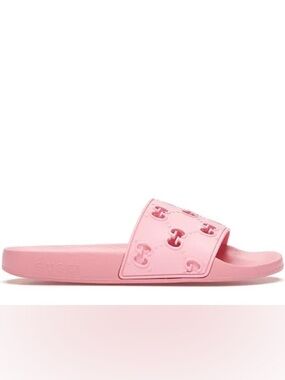 Gucci Pink GG Logo Slide Sandals